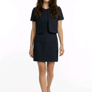 Michael Kors Navy Textured Two-Piece Mini Dress Set